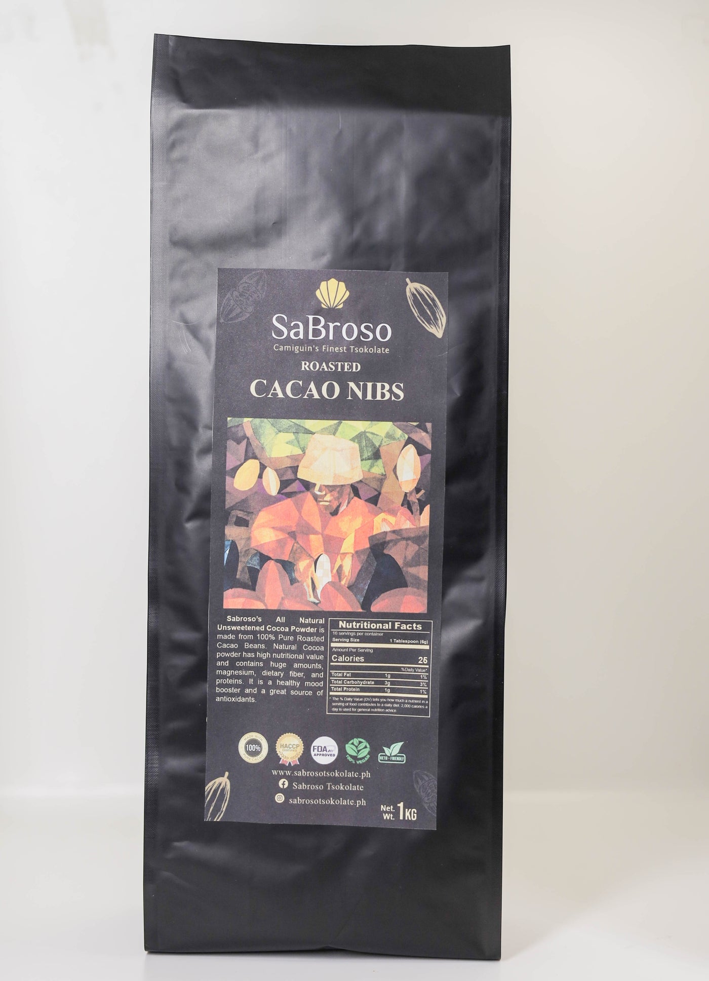 Pure Roasted Cacao Nibs - 1Kg